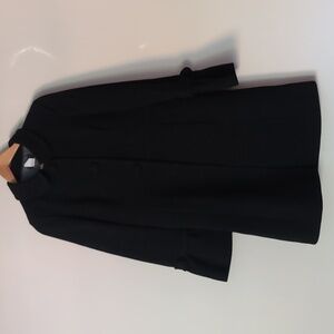 J Crew Women's Long Black Wool Coat Size 2